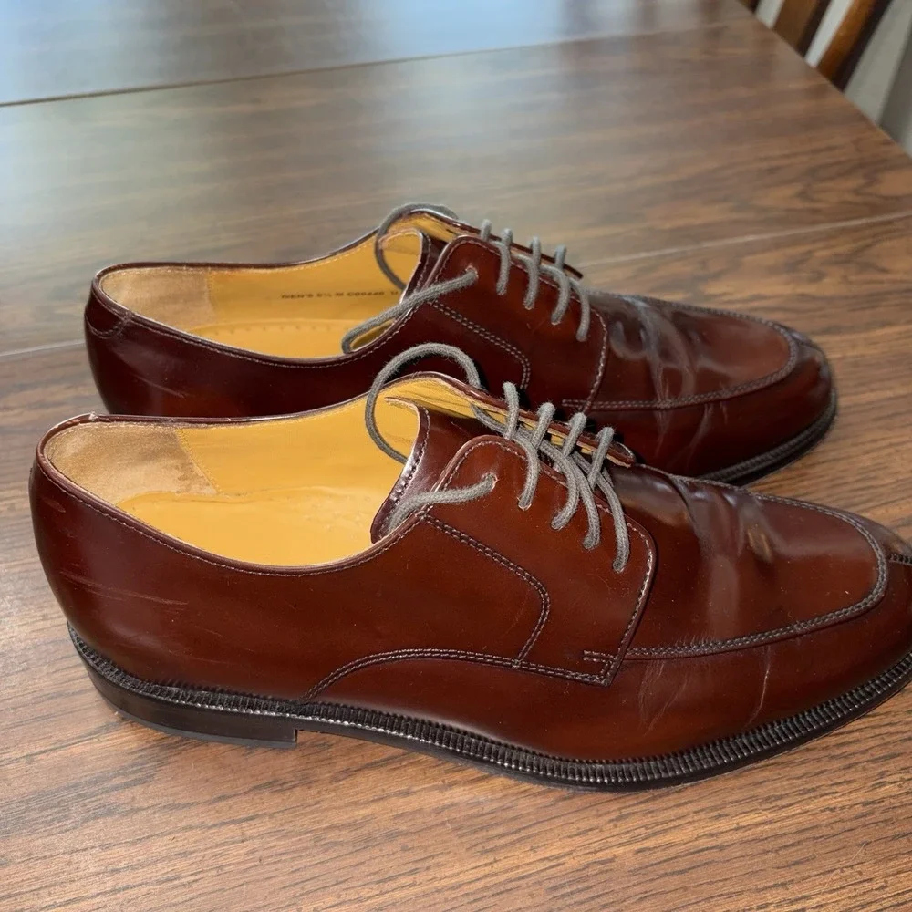 Cole Haan Men's Burgundy Cordovan Leather Split Toe Oxford Dress Shoe Size 9.5